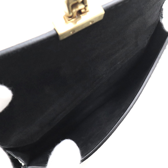 Christian Dior Addict Clutch Bag Leather Black - Picture 2 of 12